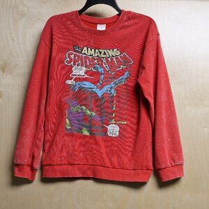 Marvel Spiderman Red Sweatshirt Sz Y XL (14/16)